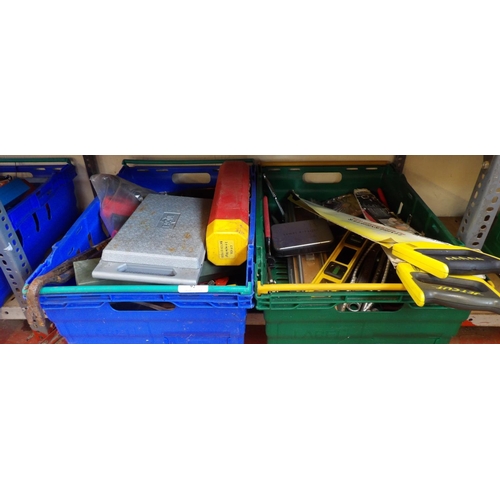 92 - Assorted hand tools, welding rods, pop rivet sets etc.