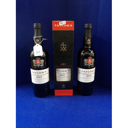 233 - Three bottles of Taylor's Select Reserve Port