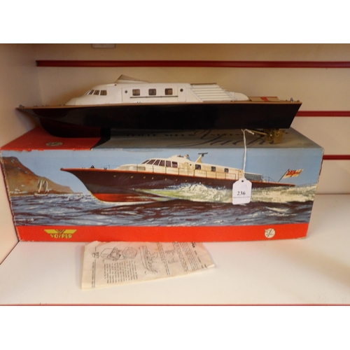 236 - A mid century Vosper triple screw express turbine yacht with original box