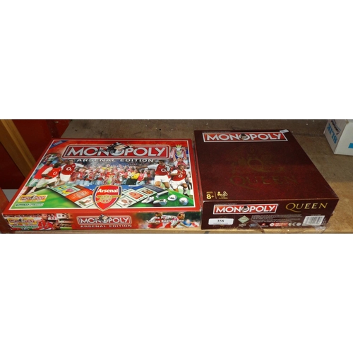 358 - A Monopoly Arsenal Edition limited edition board game together with a Monopoly Queen board game