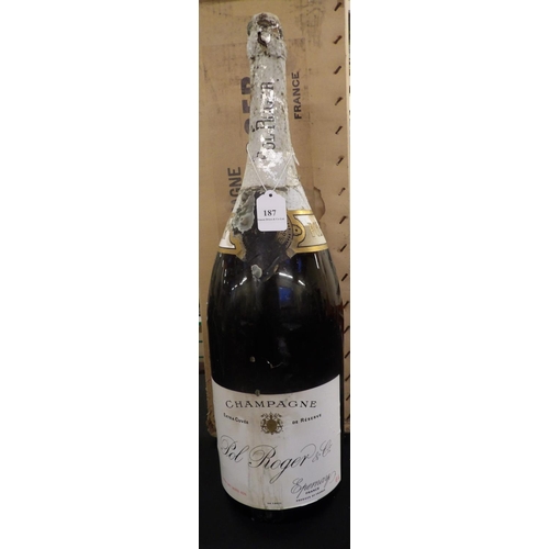 187 - A Methuselahs bottle of Pol Rogers Champagne