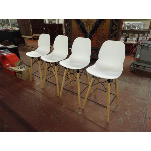 207 - A set of four contemporary breakfast stools