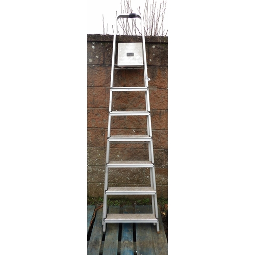 36 - An aluminium seven tread stepladder