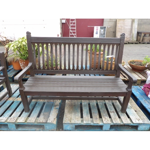 69 - A teak garden bench