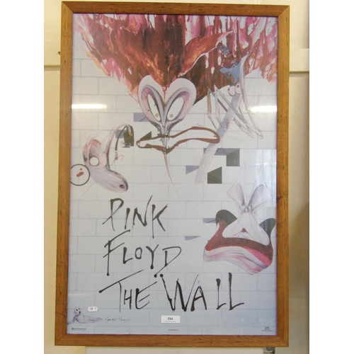 184 - Pink Floyd The Wall, a framed poster