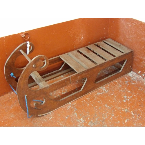 197 - A hand built wooden sledge