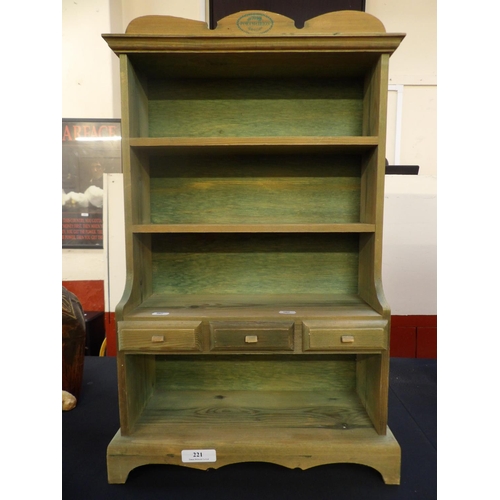 221 - A Pormeirion four tier wooden display case