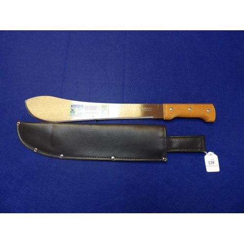 228 - A Brazilian machete complete with scabbard