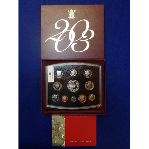 230 - A 2003 United Kingdom proof coinage set