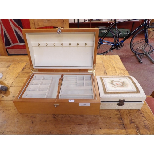 239 - Two jewellery boxes