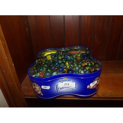 274 - A large assortment of glass marbles