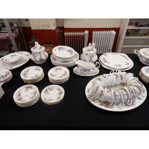 279 - A comprehensive range of Royal Albert Lavender Rose bone china