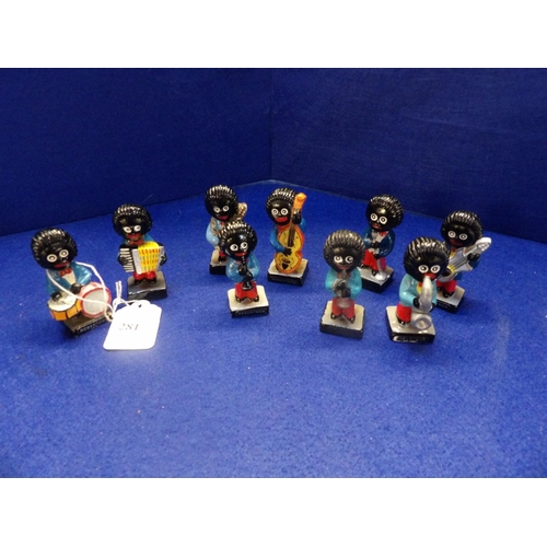 281 - A nine piece Robinson's figural band