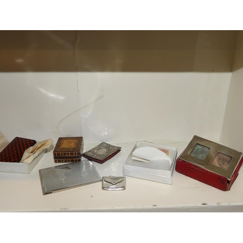 350 - A collection of silver and other stamp boxes