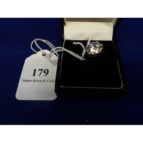 179 - A 9 carat gold solitaire ring