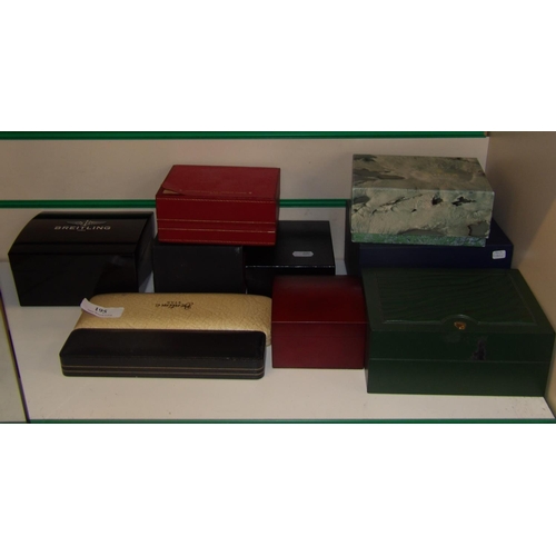 195 - Assorted watch boxes and cases