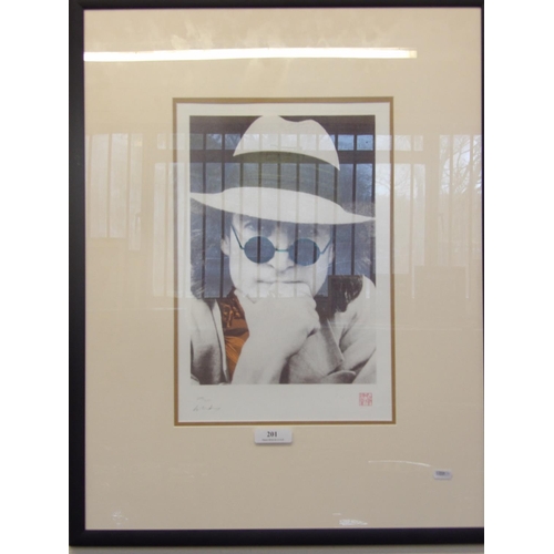 201 - A set of four silk screen portrait suite of John Winston Lennon, suite no 209/300, signatory: Yoko O... 