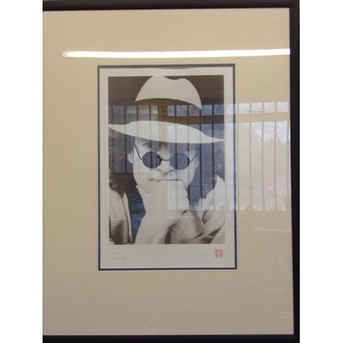 201 - A set of four silk screen portrait suite of John Winston Lennon, suite no 209/300, signatory: Yoko O... 