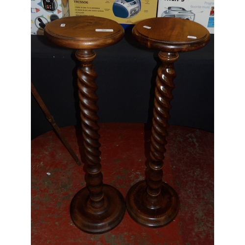 302 - A pair of barley twist plant stands