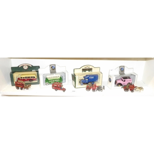 399 - Various diecast commercial and horse drawn models