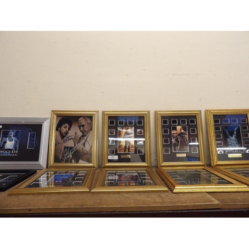 401 - Various framed limited edition film cells pertaining to many movies together with various signed pho... 