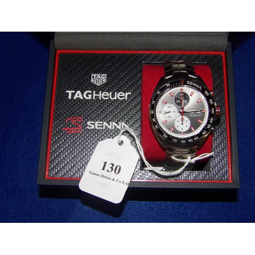 130 - A Tagheuer Ayrton Senna Tribute Edition Formula One calibre 16 automatic chronograph wrist watch com... 