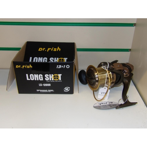 177 - A Doctor Fish Long Shot LS-1200 fixed spool fishing reel - new and unused