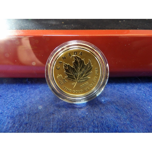 300 - A 2016 Pure Gold Maple Leaf Fractional Set: Longest Reigning Sovereign A Royal Canadian Mint 24 cara... 