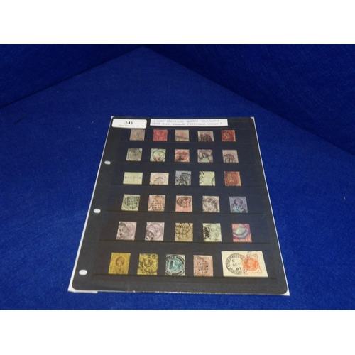 346 - A sheet of Great Britain Queen Victoria postage stamps