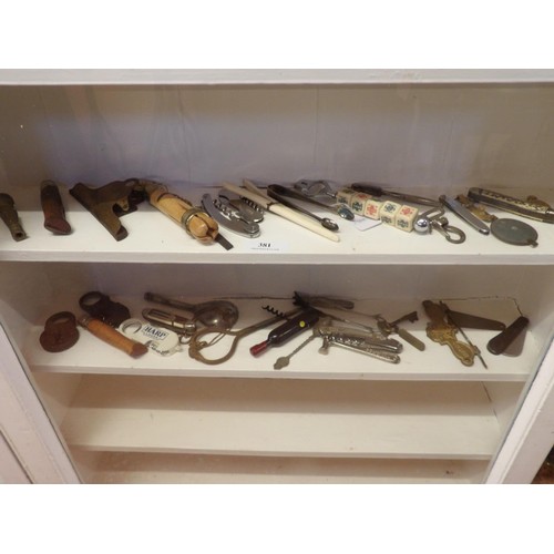 381 - Assorted penknives, corkscrews, bottle openers and other miscellanea