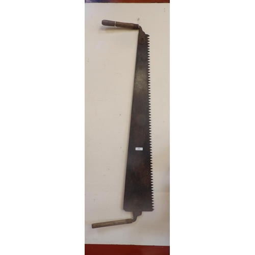 101 - A nineteenth century cross cut saw