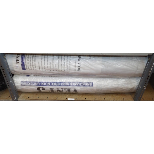 133 - Four rolls of Vent 3 breathable vent-free roof underlay