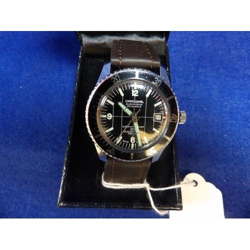 162 - A mid century Cardinal Submarine wrist watch