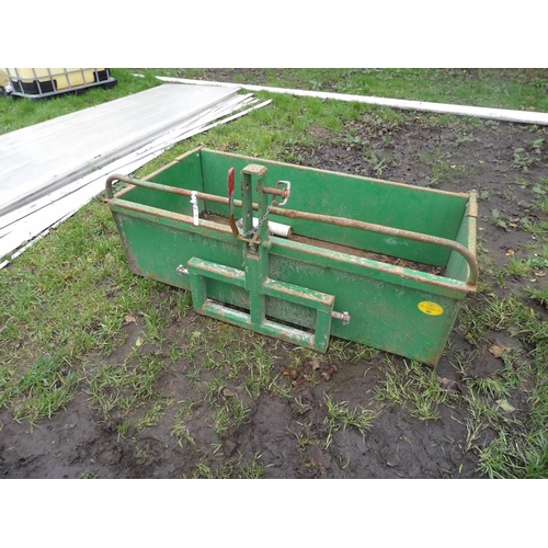 26 - A Lewis tractor mounted tipping transport box - 1.45m wide