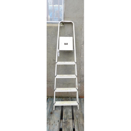 52 - An aluminium five tread step ladder