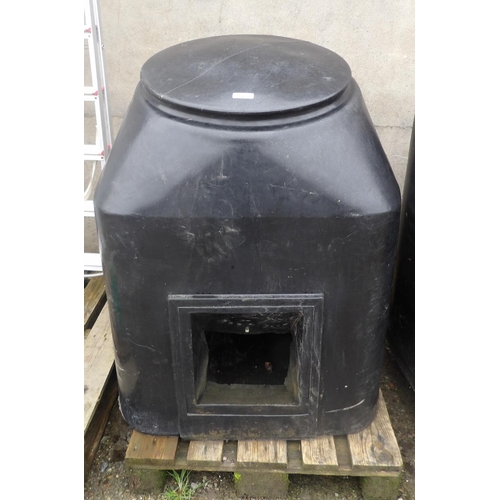 55 - A black PVC coal bunker