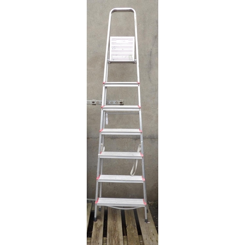 58 - A Titan aluminium seven tread step ladder
