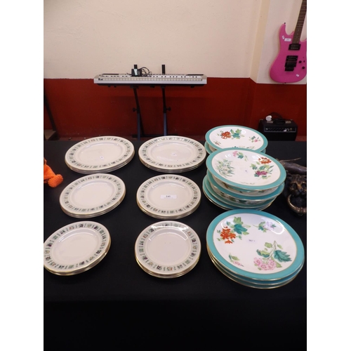 245 - A range of Royal Doulton Tapestry bone china together with a part Victorian dessert service