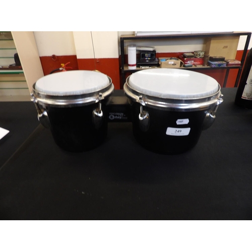249 - A pair of Percussion Plus Century bongo drums