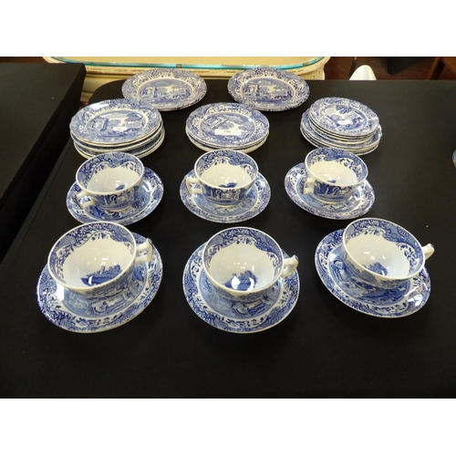 298 - An accumulation of Spode blue and white china