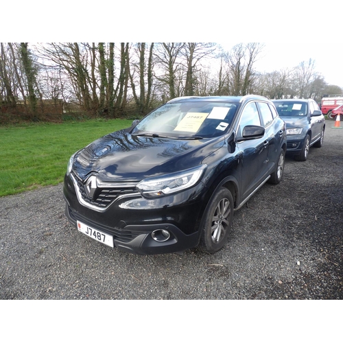 3 - J7487 - A four digit registration mark assigned to a 2015 Renault Kadjar Dynamique TCE 1.2 SUV, odom... 