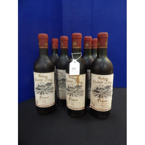 211 - Eight bottles of 1966 Chateau Chene-Liege Pommerol