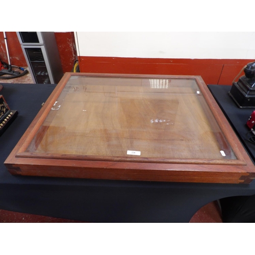 228 - A glazed mahogany wall/table display cabinet