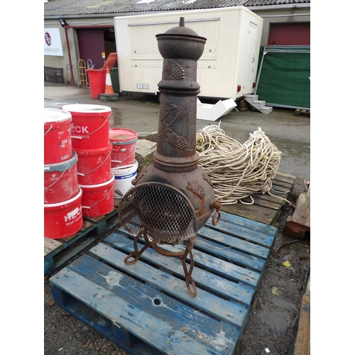 61 - A cast iron chiminea