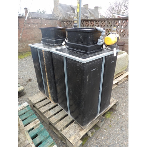 35 - Two Polytang Feed & Expansion cisterns each fitted an ESPA electronics pump