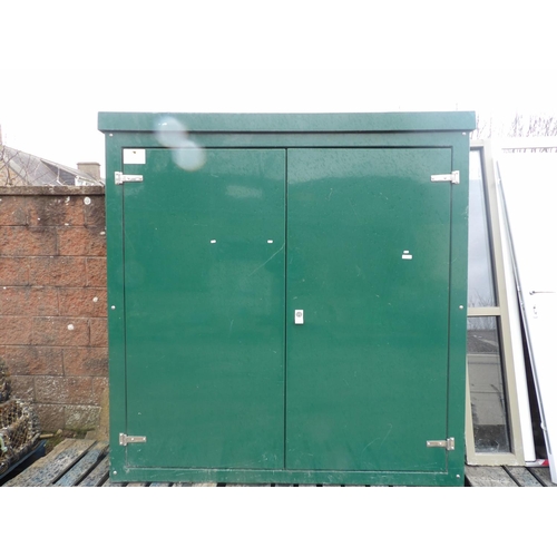 47 - A large fibre glass utilities cabinet 206cm x 205cm
(key with auctioneer)