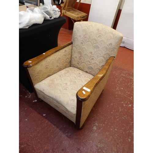 232 - A vintage mahogany framed armchair