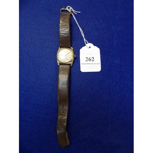 262 - A vintage Damas antimagnetic wrist watch on leather strap