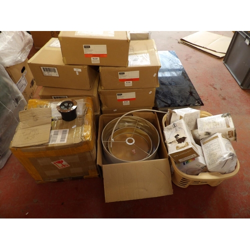 271 - Assorted concealed and other lighting, light bulbs, a CDA ceramic hob etc. - for sale by authority o... 