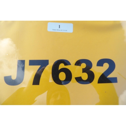 1 - J7632 - A four digit registration mark assigned to a non-running vehicle of insignificant value